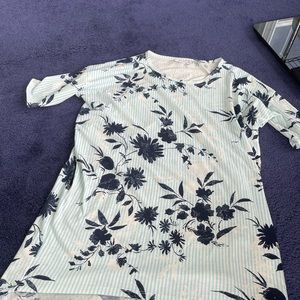 striped shirt and flowers